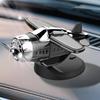 Solar Powered Airplane Car Ornament Dashboard Aircraft Model with Suction Cup 360 Degrees  Rotating Propeller Center Console Drift Accessory