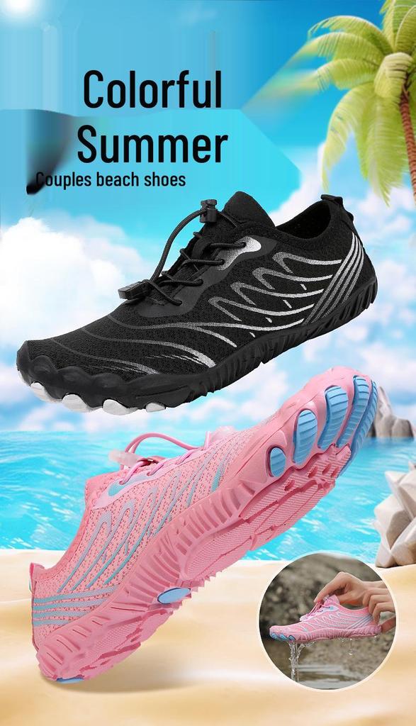 Cross-Border Breathable Outdoor Water Shoes: Five-Finger Barefoot, Non-Slip for Hiking, Rafting, Beach - Men & Women.