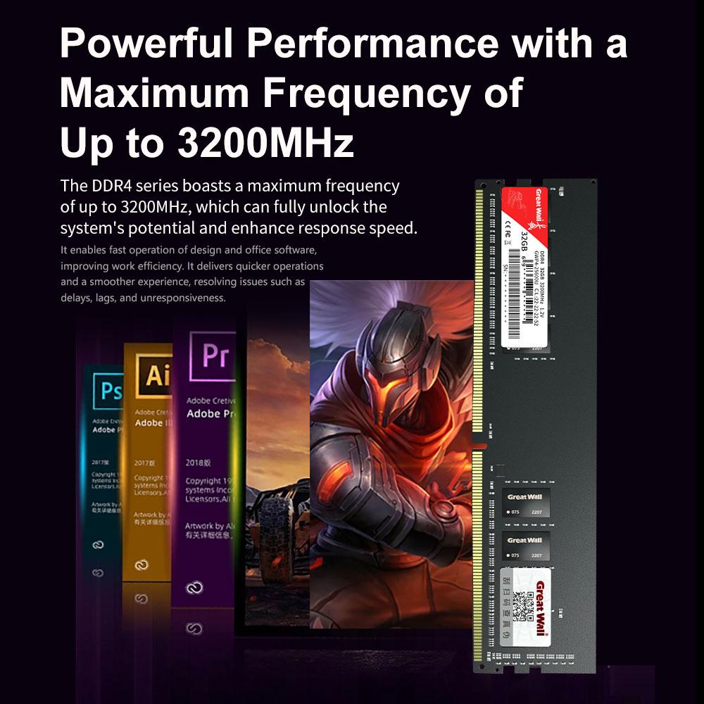 Memory module Great Wall GWP4 DDR4 3200MHz 8GB/16GB/32GB desktop memory module