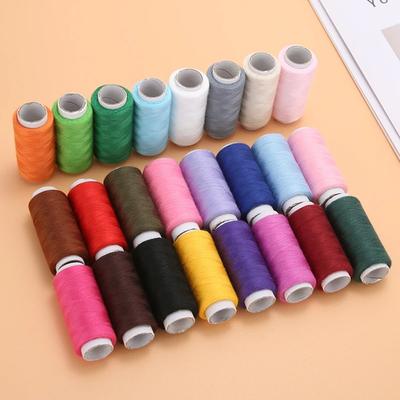 All-Purpose Polyester Thread Kit 100% Synthetic Yarn Spools Smooth Stitching for Home Sewing Machine Hand Projects