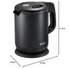 TIGER Electric Kettle, Water Boiler, Stainless Steel, 0.8L, Prevents Hot Water from Tipping Over, Prevents Dry Cooking, Steam-free, Pearl Black PCH-G0