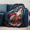 Tuniu Christmas Santa Cartoon Print Blanket for Sofa Bed Room Decoration Gift