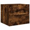 Table de chevet murale - Maison Exclusive - LED RVB intégrées - Chêne fumé - Bois d'ingénierie 50x39x41 cm