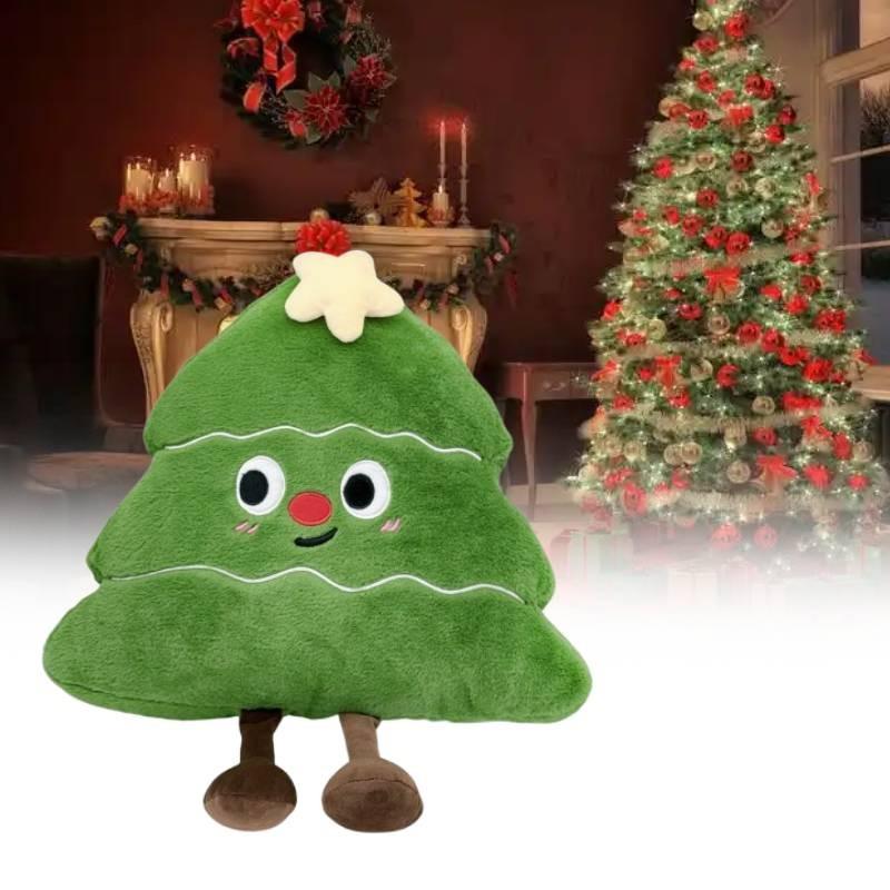Tree Plush Christmas Toy Cartoon Stuffed Doll Cushion Decoration Kids Gifts