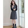 Sanpowa Elegant A-Line Long Sleeve Dress