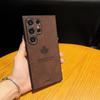 Suitable for Samsung S24Ultra Leather Maple Leaf Mobile Phone Case S23plus Leather Business S22u Anti Fall