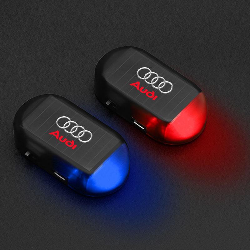 GR Gazoo Racing Car Solar Powered Wireless Anti-Theft Caution Lamp LED Flashing Light For Audi C7 C6 C5 B5 B6 B7 B8 B9 D3 Q3 Q5 Q7 TT A1 A3 A4 A5