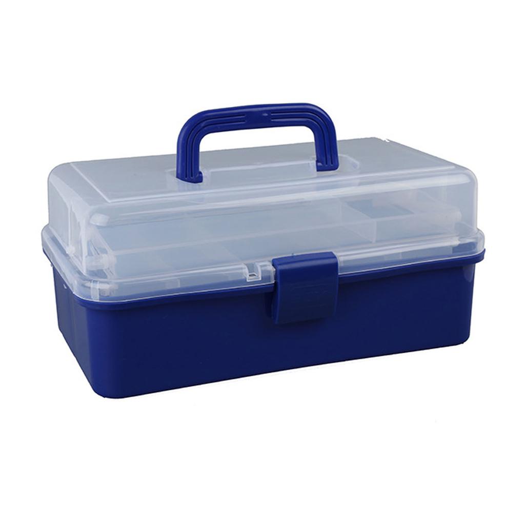 Tool Storage Box with Handle Three Layer Container Household Storage for Screw Parts Crafts Sundries Organization