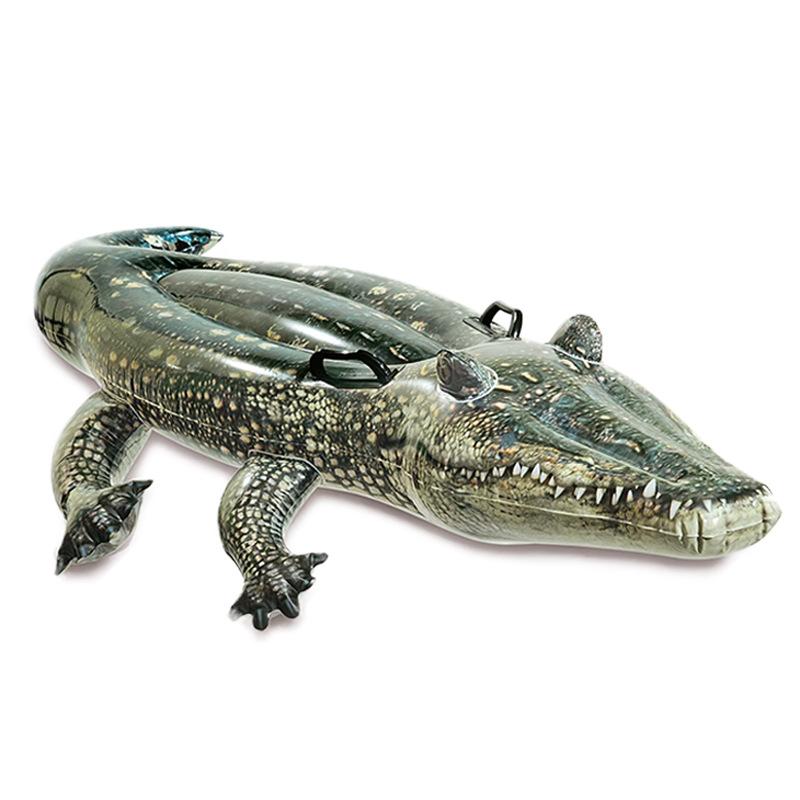 Inflatable Creative Childrens Crocodile Floating Drainage Mount Surfing