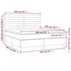 VidaXL Lit à sommier tapissier avec matelas Gris foncé 160x200cm Tissu - Modèle 3142426