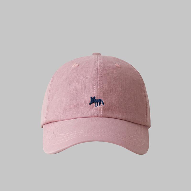 1 Pc Casual Cute Embroidered Little Foxes Baseball Cap Hat Women Men  Outdoor Sunscreen Hat Cap