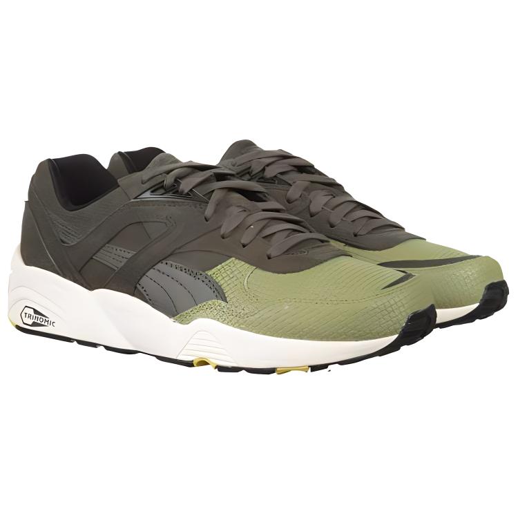 Puma Sportstyle Tx-3 Two-Layer Cowhide Shock Absorbing Wear-Resistant Low-Top Marathon Running Shoes Unisex Sneakers Green 359538-02