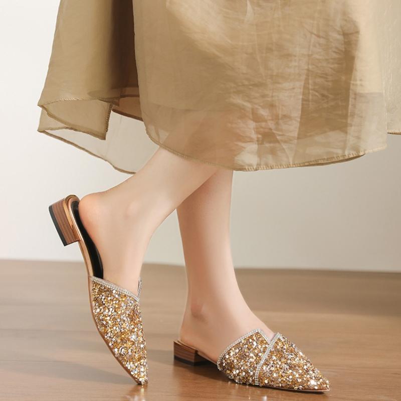 Fashion Women Elegant and stylish High-heeled Fashion Slippers 2025 Summer New Style Good looking Shoes Outdoor Beach Shoes