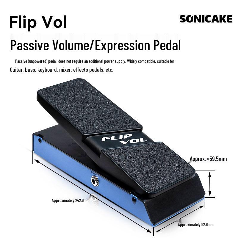 Sonicake Multi-function Electric Guitar and Bass Wah Pedal with Volume and Expression Control