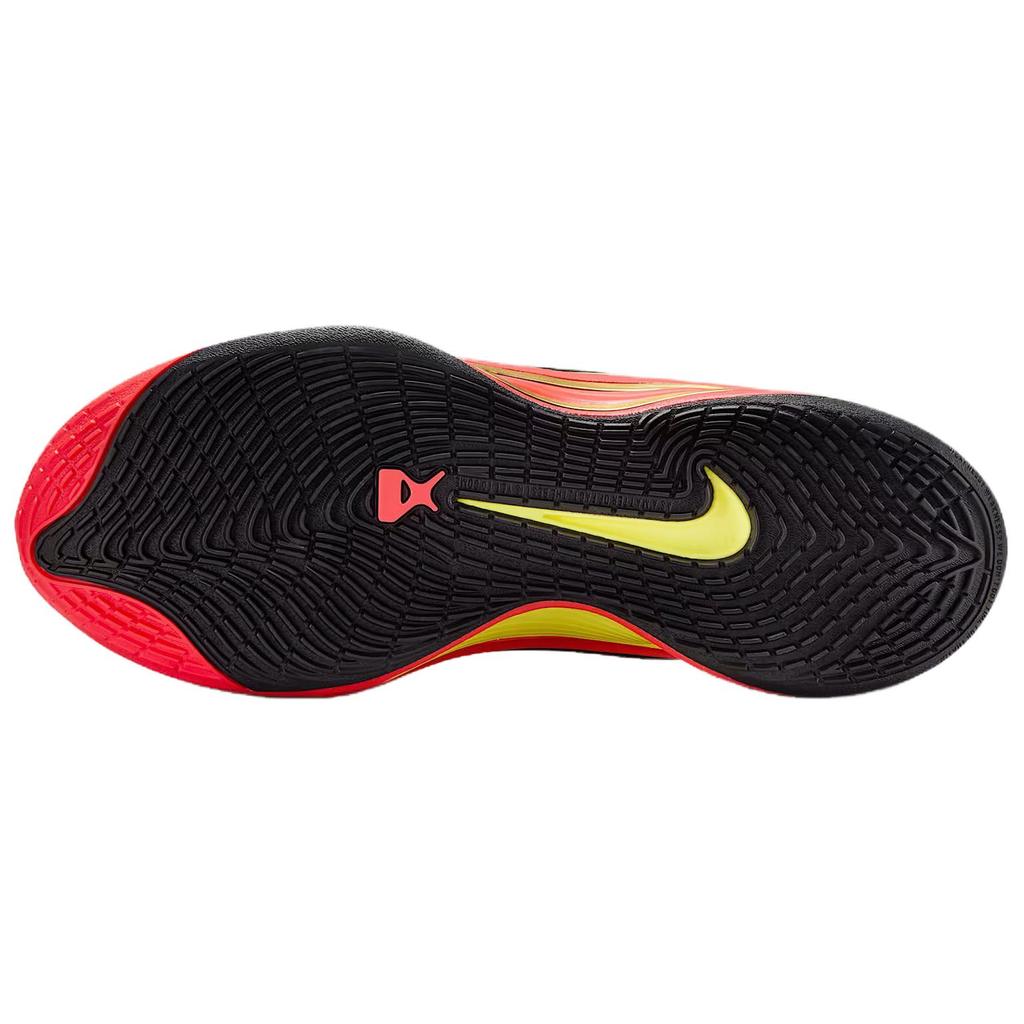New Nike A'One Breathable Support Basketball Shoes Unisex Red Yellow HQ1733-001