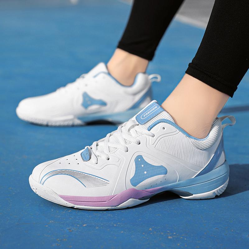 36-45 Couple Plus Size Shock-absorbing Anti Slip Breathable Fashionable Sports Tennis Shoes Badminton Shoes Table Tennis Shoes