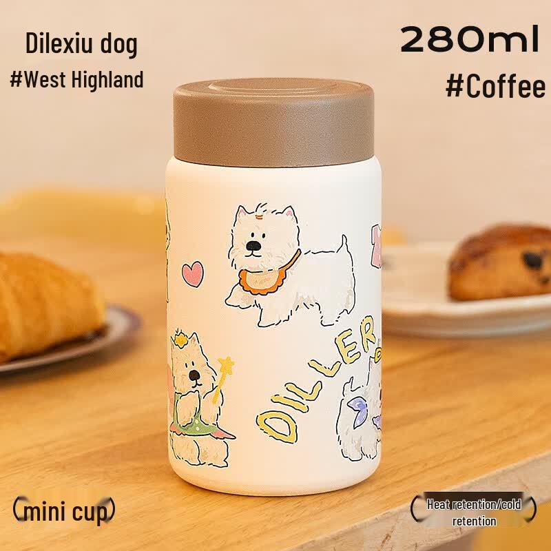 Diller Cute Dog Portable Insulated Water Bottle