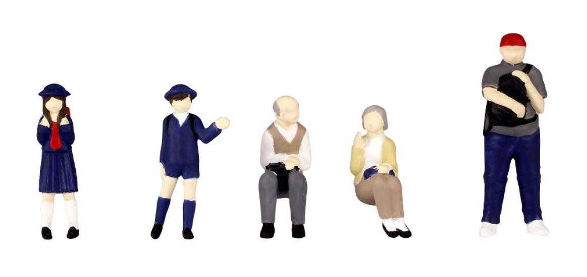 

PM Office A 180 Super Mini Figure 6: That Day Bus Stop Set, 180 Scale PVC Painted Complete Figure MS045