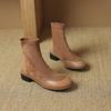 Krazing Pot Flock Autumn Winter Shoes Low Heels Size 43 Stretch Boots Back Preppy Style Street Wear Elastic Ankle Boots