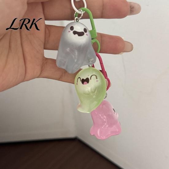 Ghost Backpacks Keychain 2Pcs Halloween Glow-in-the-Dark Keychain, Luminous Key Ring Pendant, Decorative Charm for Handbags Cartoon