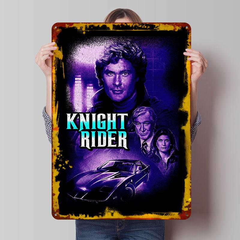 

Knight Rider Retro Metal Poster Customized Wall Art Retro Vintage Tinplate Signs for Decoration Bedroom Decorations Wand Deko 7.9x11.8In(20x30cm)