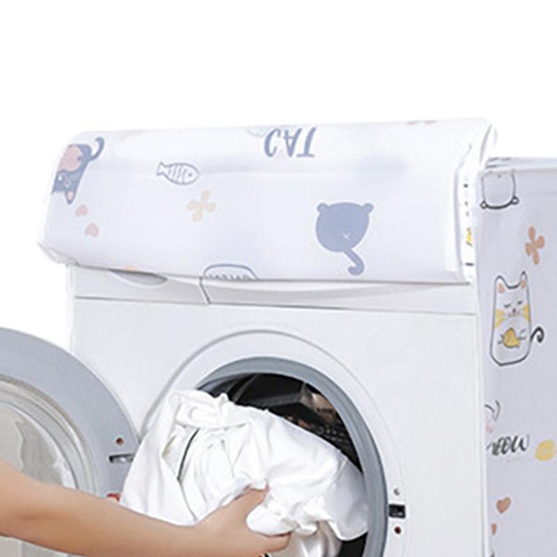 

Пылезащитный чехол с мультяшным рисунком, водонепроницаемый, устойчивый к УФ-излучению, грязеотталкивающий, утолщенный чехол для стиральной машины на 10 кг Cat