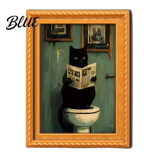 Magnetic Photo Frames for Refrigerator Funny Wooden Fridge Magnets Frame Retro Cute Cat In Bathroom Decorative Art Office Whiteboard Locker