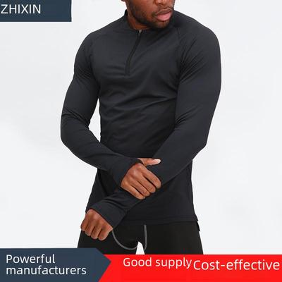 Herren Schnelltrocknende Langarm-Fitness-Tops für Basketball, Laufen und Outdoor-Sportarten