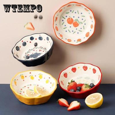 Ceramic Salad Bowl Cute Porcelain Bowl Rice Bowl Creative Small Bowl Household Bowl Single Dessert Bowl Fruit Plates