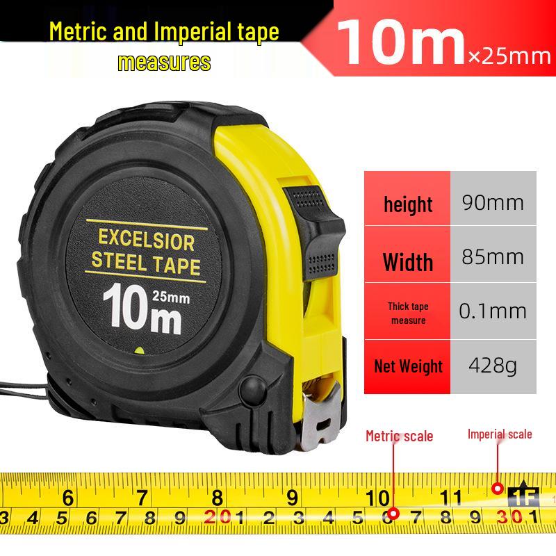 Durable Dual-Scale Tape Measure: High-Precision, Wear & Drop Resistant for Home & Construction Use
