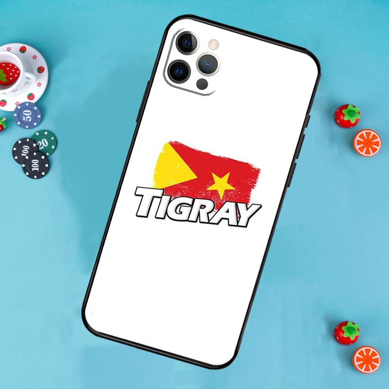Tigray Flag Phone Case For iPhone 17 Air 14 16 15 11 12 13 Pro Max 12 13 mini 15 16 Plus 16e Cover Funda