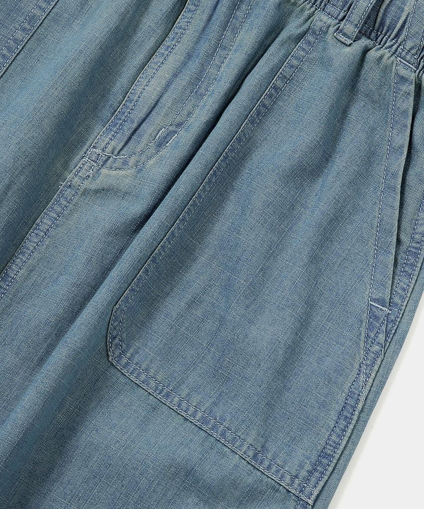 Columbia University Columbia Trajan Label Belted Denim Long Skirts Light Denim