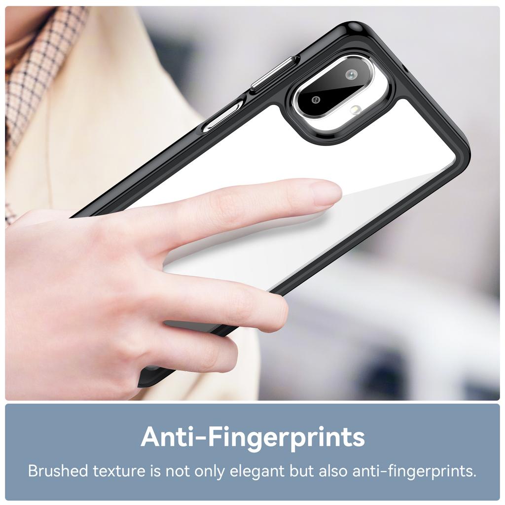 For Samsung Galaxy A07 4G Phone Case WANLONFENG XC Series TPU Acrylic Cover with Tempered Glass (Big Lens Hole)