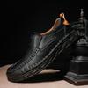 Casual Leather Shoes for Men Slip-on Hiking Shoes Leisure Walk Male Outdoor Footwear Non-Slip Simple Man Driving Shoes Moccasins