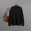 Autumn and Winter New Basic Round Neck Solid Color Loose Pullover Sweater, Women's Knitted Base Layer Top