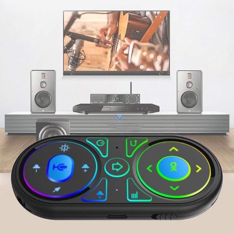 Intelligent Backlight 2.4G Gyro Air Mouse IR Learning Voice Search for Smart TV Projector Computer TV Box