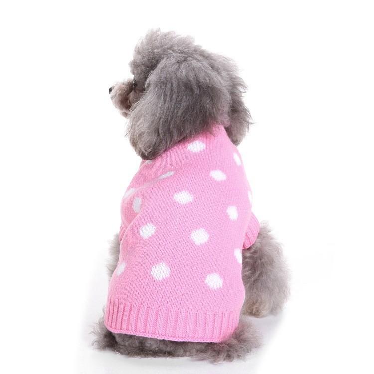 Dog Clothes Autumn Winter Knitted Sweater High Collar Warm Pet Apparel Puppy Sweater Christmas Dog Sweater
