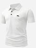 Tricouri Polo pentru Bărbați cu 3 Nasturi Casual cu Mânecă Scurtă Uscare Rapidă Tricou de Golf pentru Muncă în Aer Liber