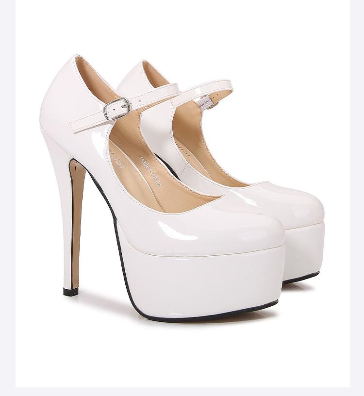 2026 Estate Nuove Europee Punta Tonda Bocca Bassa Una Cinturino Piattaforma Tacco Sottile Super Modella Scarpe con Tacco da Donna WZ-B14-2