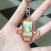 Cartoon Pixel Welt Kumpel Schlüsselanhänger, Überlebens Totem & Goldener Apfel Acryl Anhänger, Kawaii Spiel Inspiriertes Taschenanhänger