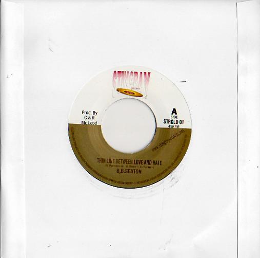 

7inch Record B.B. SEATON Thin Line Between Love And Hate STRGLD01 Stingray Record 2012 UK Reggae Ska Dub Used