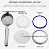 304 Stainless Steel Pressurized Handheld Shower Head Set with Detachable and Descalable Head and Hose