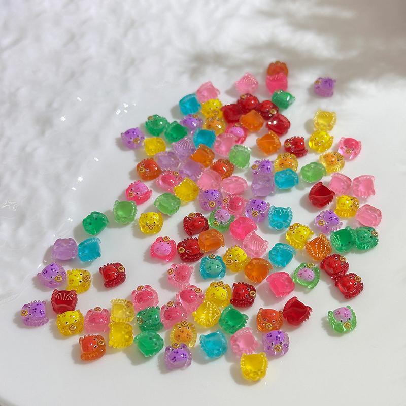 

50 шт. Смешанные смоляные шармы для нейл-арта, дизайнерские шармы серии «Мультяшный краб», DIY-крафт для 3D-украшений для ногтей, ювелирные изделия