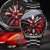 OLEVS Creative Wheel Men's Luxury Watch Waterproof Rotary Sport Car Rim Watch Luminous Fashion Quartz Wristwatches