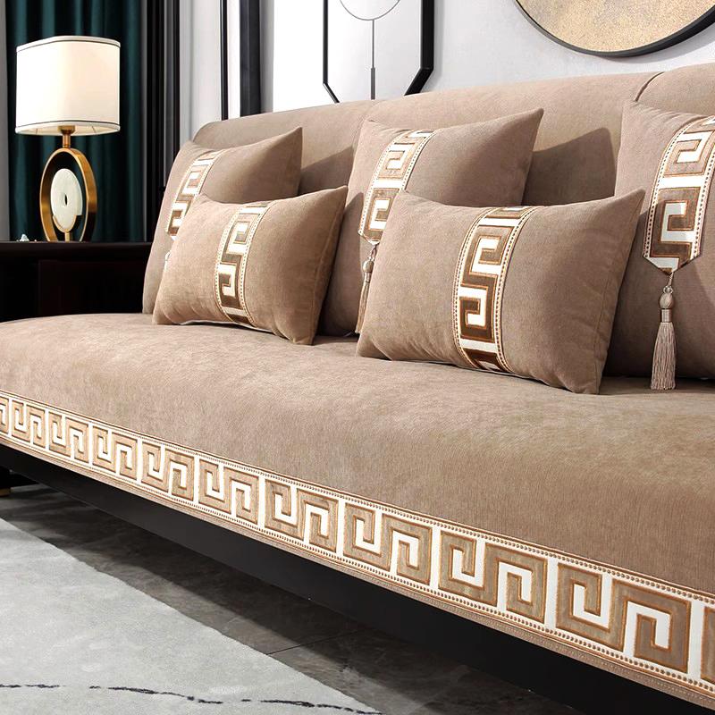 

Ретро Шенье Софа Мат Прочный Вышитый Подушка для Сиденья Дивана Предотвращает Царапание Кошками Домашнее Украшение Противоскользящий и Пылезащитный Чехол для Дивана Полотенце 70x70cm