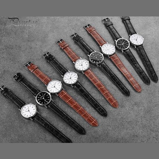 Men Dress Watch Watches Chronograph Casual Analog Quartz Movement Belt Strap Wristwatch Gift for Boyfriend Father Sleek
