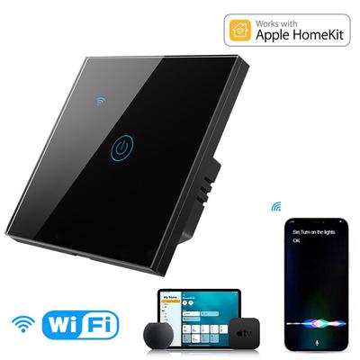 600W WiFi Smart Touch Switch 1Gang Light Control Wall Panel For Home 110-240V