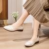 Leather Soft Sole Medium and Old New Work Single Shoes Women's Flat Heel Comfortable One Pedal Simple Versatile Shallow Mouth Mother Shoes