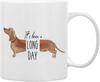 Teckel mok, keramische koffiekop, geschenkmok interessante Weiner hond mok koffie kantoor huis 320ML