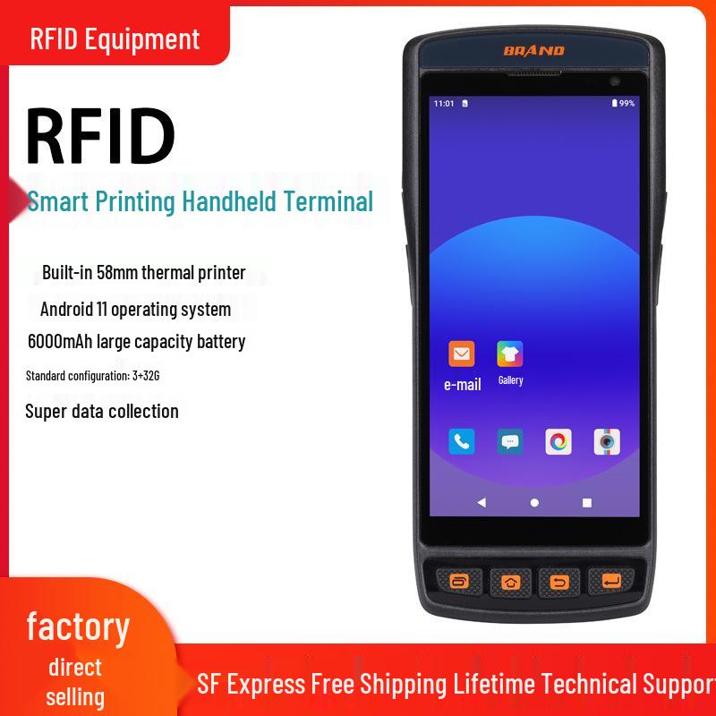 Smart Android PDA: 2D Barcode Scanner & Printer with Secondary Development Package